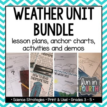 Preview of Weather Unit Bundle: Lesson Plans, Anchor Charts, Informational Articles, & More