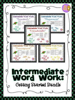 Preview of Word Work Bundle:  Getting Started for Intermediate Students