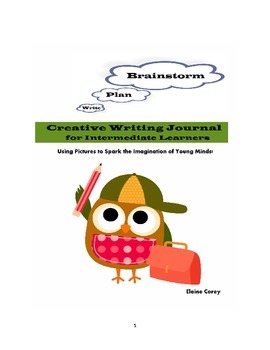 Preview of Primary Creative Writing Journal-12 Picture Prompts w/Planning&Writing Sheets