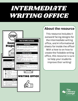 Preview of Intermediate Writing Office Pages- State Testing Writing Help