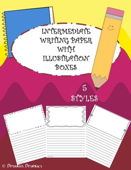 Preview of Intermediate Writing Paper with Illustration Boxes