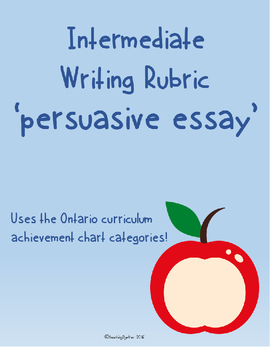 Preview of Intermediate Writing Rubric: Persuasive Essay
