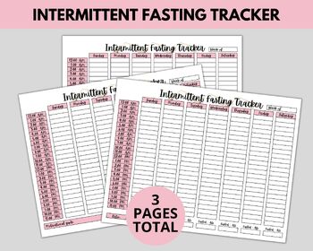 Preview of Intermittent Fasting Tracker | Intermittent Fasting Planner | Weight Loss