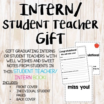 Preview of Intern or Student Teacher Gift