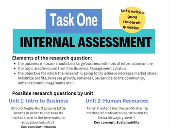 Preview of Internal Assessment Task Bundle