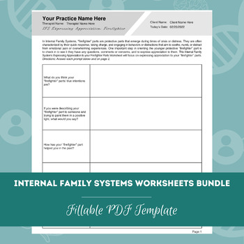 Preview of Internal Family Systems Worksheets Bundle | PDF Templates