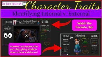 Preview of Internal and External Character Traits - Encanto Clips!