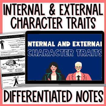 Preview of Internal and External Character Traits - Graphic Organizers & Practice Activity