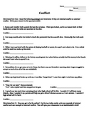 Internal and External Conflict Worksheet