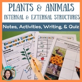 Plant & Animal Structures and Functions Activities Science
