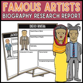 Preview of International Artist's Day - Famous Artists Biography Research Report Banners