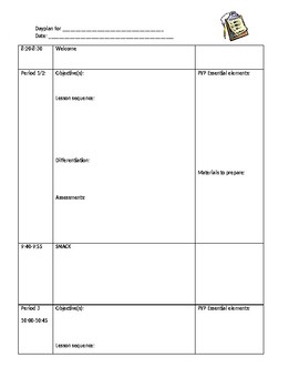 Preview of International Baccalaureate Focused TOC Plan Template