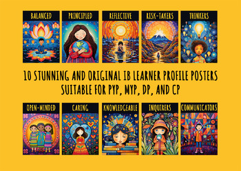 Preview of International Baccalaureate IB Learner Profile Posters for PYP, MYP, DP, CP