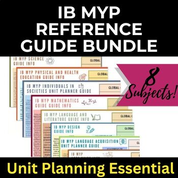 Preview of International Baccalaureate MYP Reference Sheet Bundle: 8 Subjects