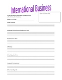 IBT: International Business - Country Research