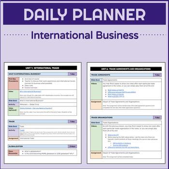 Preview of International Business | DAILY PLAN | Full Course