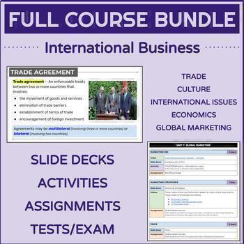Preview of INTERNATIONAL BUSINESS | Full Course Bundle (Semester) | 2024