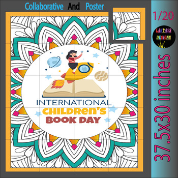 Preview of International Children's Book Day Bulletin Board Collaborative Poster Craft Art