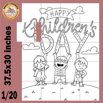 Preview of International Children's Day Coloring Pages Activities  collaborative poster