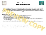 International Cuisine Research Project for FCS Foods, Nutr