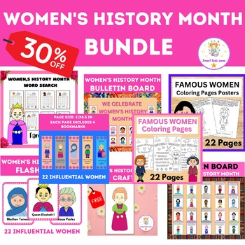 Preview of International Day Women's History Month Activities | Women In History BUNDLE