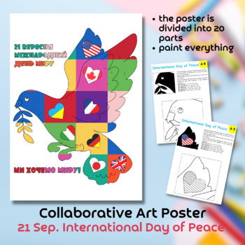 Preview of International Day of Peace 21 September - Collaborative Art Poster