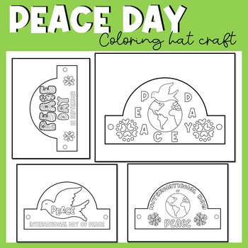 Preview of International Day of Peace Coloring Hat/Crown Craft