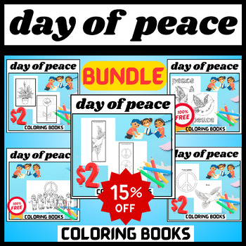 Preview of International Day of Peace Coloring Sheets Bundle