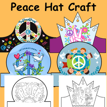 Preview of International Day of Peace Hat Craft Crown Activities Harmony Day Bundle