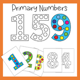 International Dot Day Primary Numbers Coloring Pages, Math