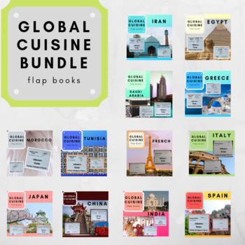 Preview of Global Foods and International Cuisine Research Books | BUNDLE