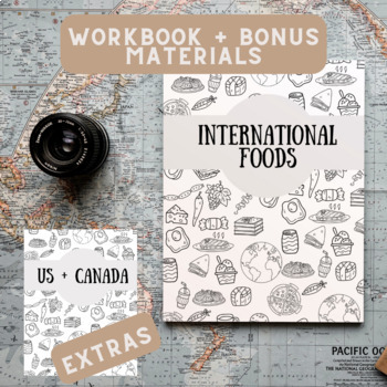 Preview of International Foods Workbook + Bonus State and Territory Workbook