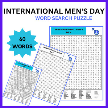 Preview of International Men Day / World Men Day Word Search Puzzle