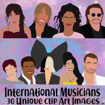 Preview of International Musicians Clip Art Set