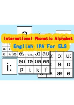 Preview of International Phonetic Alphabet for English Flash card