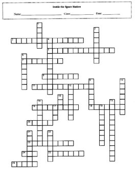 International Space Station Crossword Puzzle with Key by Maura