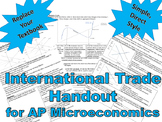 International Trade - AP microeconomics handout