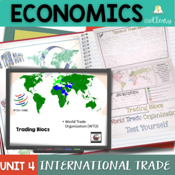 Preview of Economics International Trade Interactive Notebook Unit with Lesson Plans