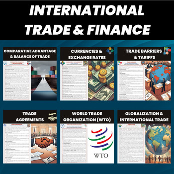 Preview of International Trade and Finance Worksheets | Open Economy and Globalization