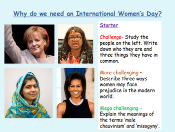 Preview of International Women's Day - Presentation and Worksheets
