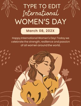 Preview of International Women's Day  (4) Flyers - Customize your Flyer -Ready to Edit!