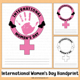 International Women's Day Activities Handprint Writing Art