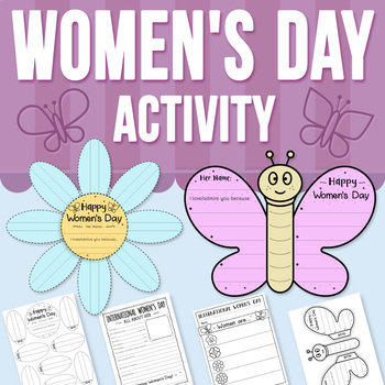 Preview of International Women's Day Activity | Craft and Printable Writing Prompt