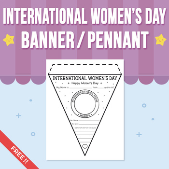 Preview of International Women’s Day Banner | Pennant (FREE SAMPLE!)