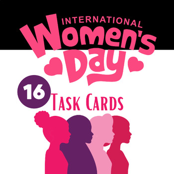 Preview of Women's Day Competitions Activities : 16 Task Cards /Famous history women month