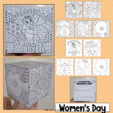 International Women's Day Craft Cube Math Pop Art Coloring