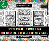International Women's Day Door Decor, Relaxing Coloring Pa