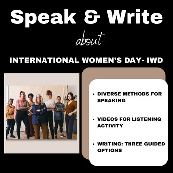 Preview of International Women's Day (IWD): Speaking & Writing Resource Pack