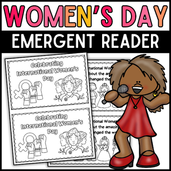 Preview of International Women's Day Mini-Book for Emergent Readers | Women's History Month