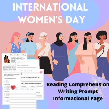 Preview of International Women's Day Reading Comprehension